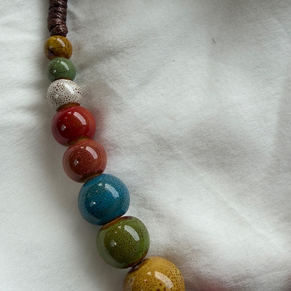 Multicolor Beaded Necklace - Picture 3 of 5